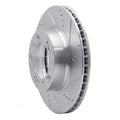 DFC 97-04 Porsche Boxster Front Right Drilled & Slotted Silver Brake Rotor