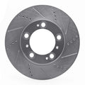 R1 97-04 Porsche Boxster Front Right Drilled & Slotted Silver Brake Rotor