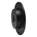 R1 13-18 Ford Escape Rear Right Drilled & Slotted Black Brake Rotor