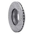 DFC 71-97 Jaguar Vanden Plas Front Left Drilled & Slotted Silver Brake Rotor