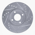 R1 14-23 Ford Fiesta (USA/Canada) Front Left Drilled & Slotted Silver Brake Rotor