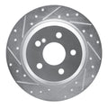 R1 07-13 Mercedes-Benz S400 (USA) Rear Left Drilled & Slotted Silver Brake Rotor