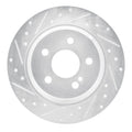 R1 07-13 Mercedes-Benz S400 (USA) Rear Left Drilled & Slotted Silver Brake Rotor