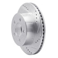 DFC 99-06 Jeep Cherokee Front Right Drilled & Slotted Silver Brake Rotor