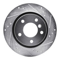 R1 Concepts Brake Rotor Drilled and Slotted Silver Fits BMW Z4