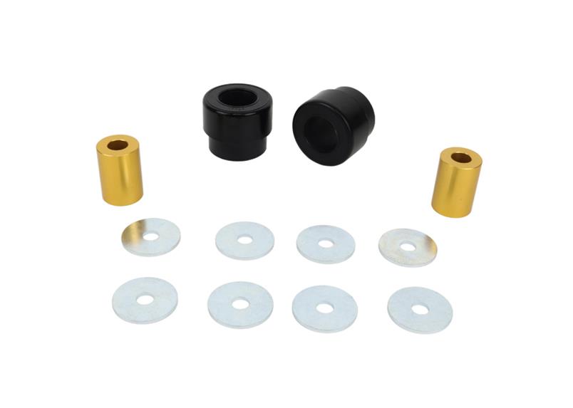 Control arm - lower inner rear bushing 2 Bushings 2 Tubes 8 Washers Grease