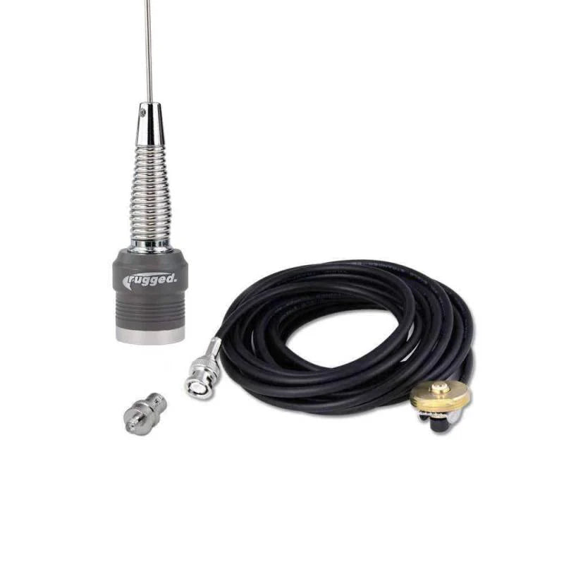 Rugged Radios VHF External Antenna Kit for Handheld Radios (VHF 144 - 174 MHz) Motorola BNC Adapter