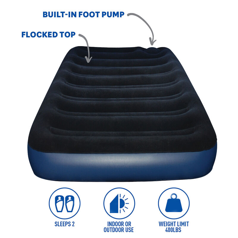 NAPIER SPORTZ AIR MATTRESS: COMPACT SIZE FITS BETWEEN THE WHEEL WELLS OF COMPACTSIZED TRUCKS BLUE