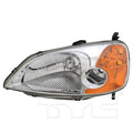 CAPA LH H/LAMP 4DR SDN;INCL SIDEMARKER/PARK/SIGNL LMPS;W/O BULBS OR SOCKETS CIVIC 0103 HYBRD 0303