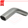 Vibrant 3in Oval (Nominal Size) T304 SS 45 deg VERTICAL Mandrel Bend 6in x 6in leg lengths