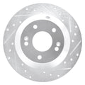 DFC 15-20 Kia Sorento Rear Right Drilled & Slotted Silver Brake Rotor