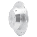 DFC 15-20 Kia Sorento Rear Right Drilled & Slotted Silver Brake Rotor