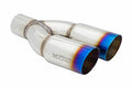 Megan Racing universal Stainless Twin Burnt Roll 3.5 Tips (Driver Side) 2.5 piping (Tips only)