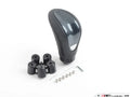 Momo Combat Evo Shift Knob - Black Leather, Carbon Effect Insert, Black Stitching