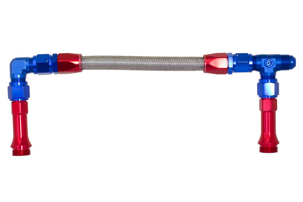 08X 7/820 DUAL INLET TO FIT HOLLEY4500 (CENTER TO CENTER 11.35) RED/BLUE