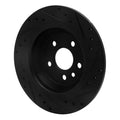 R1 09-15 Ford Focus RS (Mexico) Rear Left Drilled & Slotted Black Brake Rotor