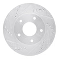 R1 Concepts Brake Rotor Drilled and Slotted Silver Fits Chevrolet Blazer