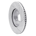 DFC 13-22 Honda Accord Coupe Front Left Drilled & Slotted Silver Brake Rotor
