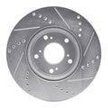 DFC 13-22 Honda Accord Coupe Front Left Drilled & Slotted Silver Brake Rotor