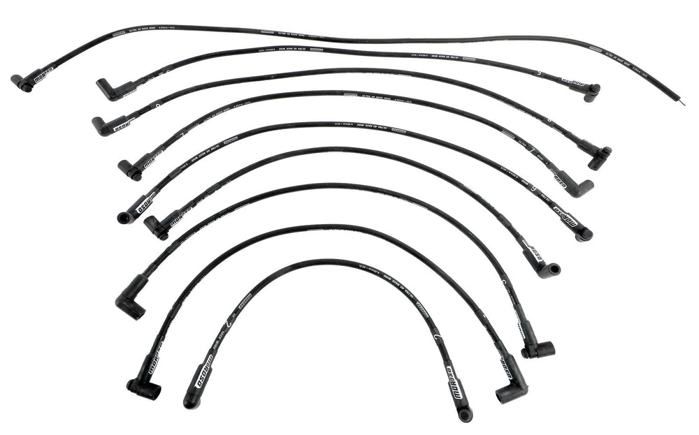 Moroso Chevrolet Small Block (Non-Raised Cam) Ignition Wire Set - Ultra 40 - Unsleeved - Black