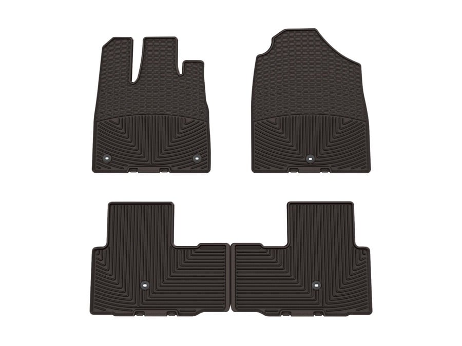 Cocoa Front and Rear All-Weather Floor Mats Honda Pilot 2023-2025