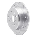 R1 98-10 Lexus IS300 Rear Right Drilled & Slotted Silver Brake Rotor