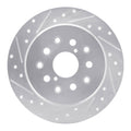 R1 98-10 Lexus GS430 Rear Left Drilled & Slotted Silver Brake Rotor