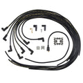 Spark Plug Wire Set 8MM Universal Black Wire With Black 90 Deg Boots 5041K, Spark Plug Wires, Super Stock, Spiral Core, 8Mm, Black, Set ACCEL