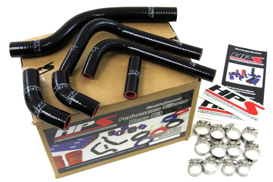 HPS Performance Black Reinforced Silicone Radiator Hose Kit Coolant for Suzuki 04-06 RMZ250