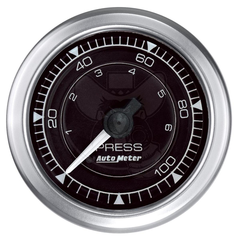 ~(0.6 lbs. 4X4X4)~ 2-1/16 in. OIL PRESS 0-100 PSI CHRONO