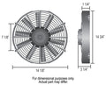 ~(5.4 lbs. 15X14X3)~ 14 in Dyno-Cool Straight Blade Electric Fan