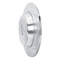 R1 13-20 Ford Fusion Rear Right Drilled & Slotted Silver Brake Rotor