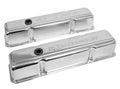 SBC Chrome Bowtie V/C's - Tall w/o Baffle