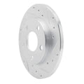 R1 04-16 Buick ALLURE Rear Right Drilled & Slotted Silver Brake Rotor