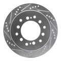 DFC 01-09 Lexus GX470 Rear Left Drilled & Slotted Silver Brake Rotor