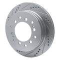 DFC 01-09 Lexus GX470 Rear Left Drilled & Slotted Silver Brake Rotor