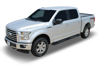 15C F150/17C F250/F350 SUPER DUTY CREW CAB 6IN RUNNING BOARDS OEM STYLE SLIDE TRACK BRUSHED