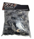 0 AWG RING TERMINAL CRIMP 8.5MM SCREW HOLE NICKEL FINISH WITH BLACK BOOT 100