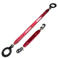 Megan Racing Rear Lower Tie Bar Nissan 240sx (S13 ONLY) 89-94 Red 2 LBs