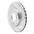 DFC 96-15 Mercedes-Benz C280 Front Right Drilled & Slotted Silver Brake Rotor