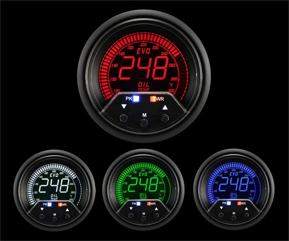 ProSport Premium EVO Oil Temperature Gauge w/Sender Multi Color 60mm Universal