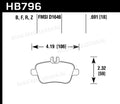 Hawk 14-17 Mercedes-Benz CLA 250 Performance Ceramic Street Rear Brake Pads