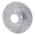 R1 91-06 BMW 323I Front Left Drilled & Slotted Silver Brake Rotor