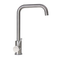 STAINLESS STEEL SQUARE GOOSENECK FAUCET; SINGLE HOLE (RETAIL BOX)