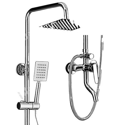 STAINLESS STEEL SQUARE GOOSENECK FAUCET; SINGLE HOLE (RETAIL BOX)