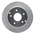 DFC 84-87 Chevrolet Corvette Rear Left Drilled & Slotted Silver Brake Rotor