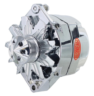 ALT GM 12SI CHROME 100A 6 GRV PULLEY & CONE 1 OR 3 WIRE