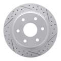 R1 99-07 Chevrolet Silverado 1500 Rear Right Drilled & Slotted Geoperformance Rotor