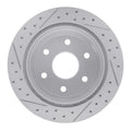 R1 99-07 Chevrolet Silverado 1500 Rear Right Drilled & Slotted Geoperformance Rotor