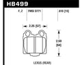 Hawk 00-05 Lexus IS300 HPS Street Rear Brake Pads